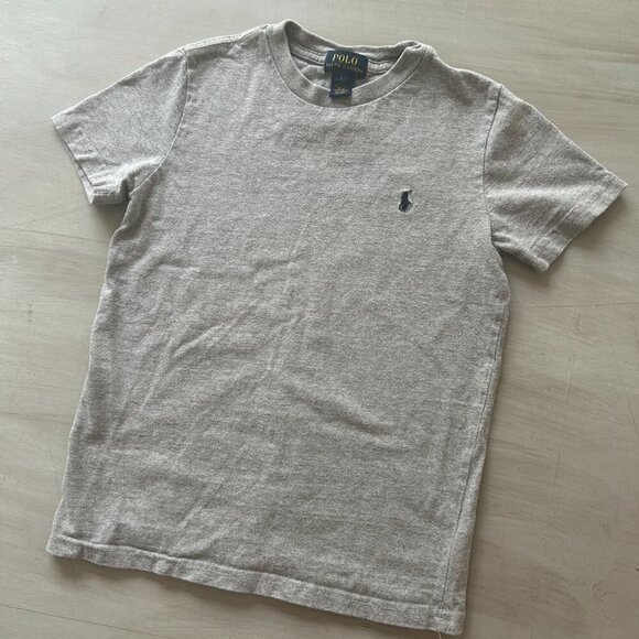 Ralph Lauren Polo T Shirt Youth Boy Size 7 Size Small Gray Short Sleeve - Picture 6 of 8